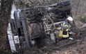 Container LKW umgestuerzt Koeln Brueck Bruecker- Dellbruecker Mauspfad P021